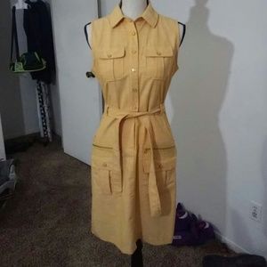 🌈 5/$25 Golden Button Up Dress